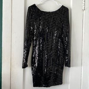 Sequence black party dress NYE